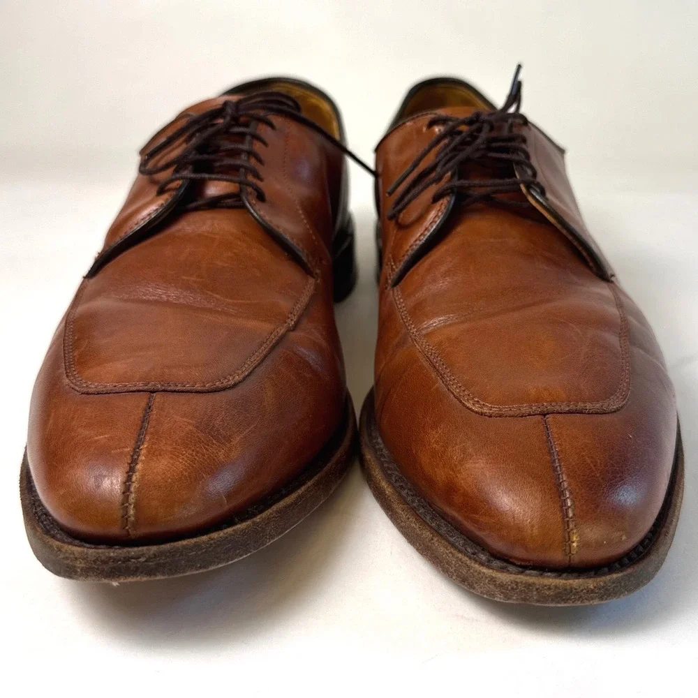 Allen Edmonds Delray Brown Leather‎ Split Toe Derby Dress Shoes Mens 13 B 1298